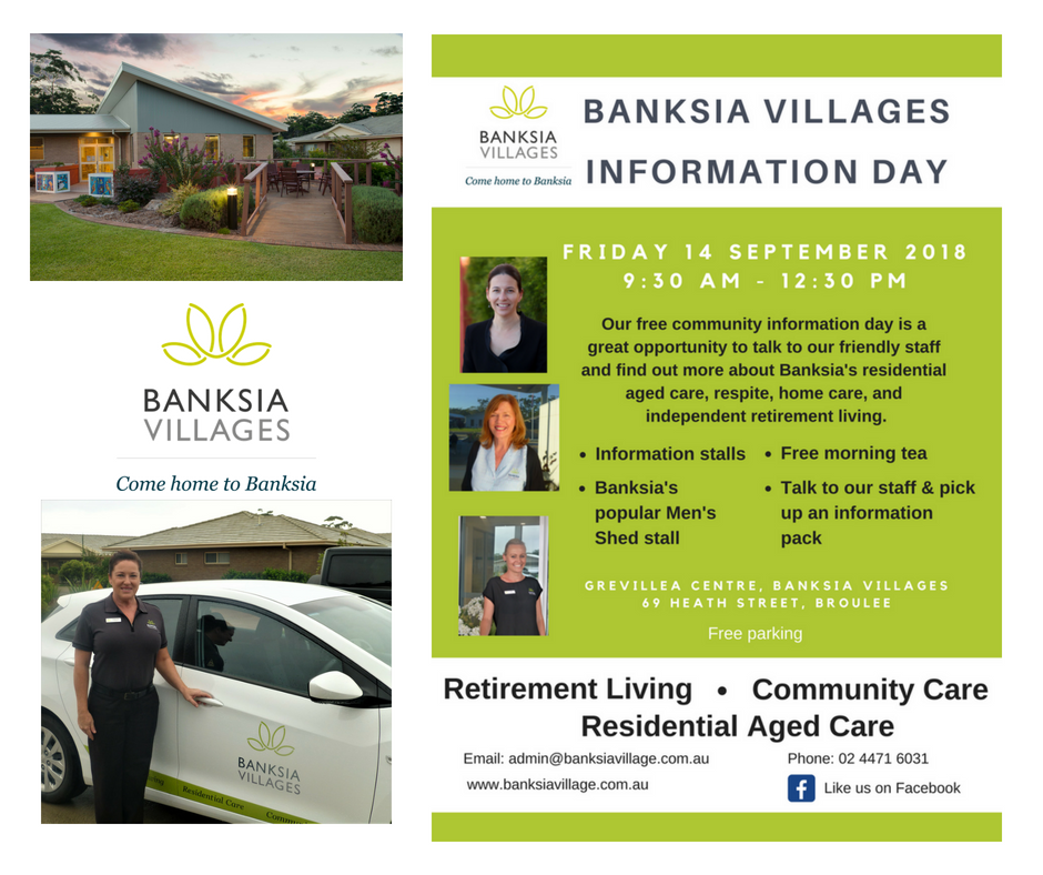 Free information day at Banksia Village