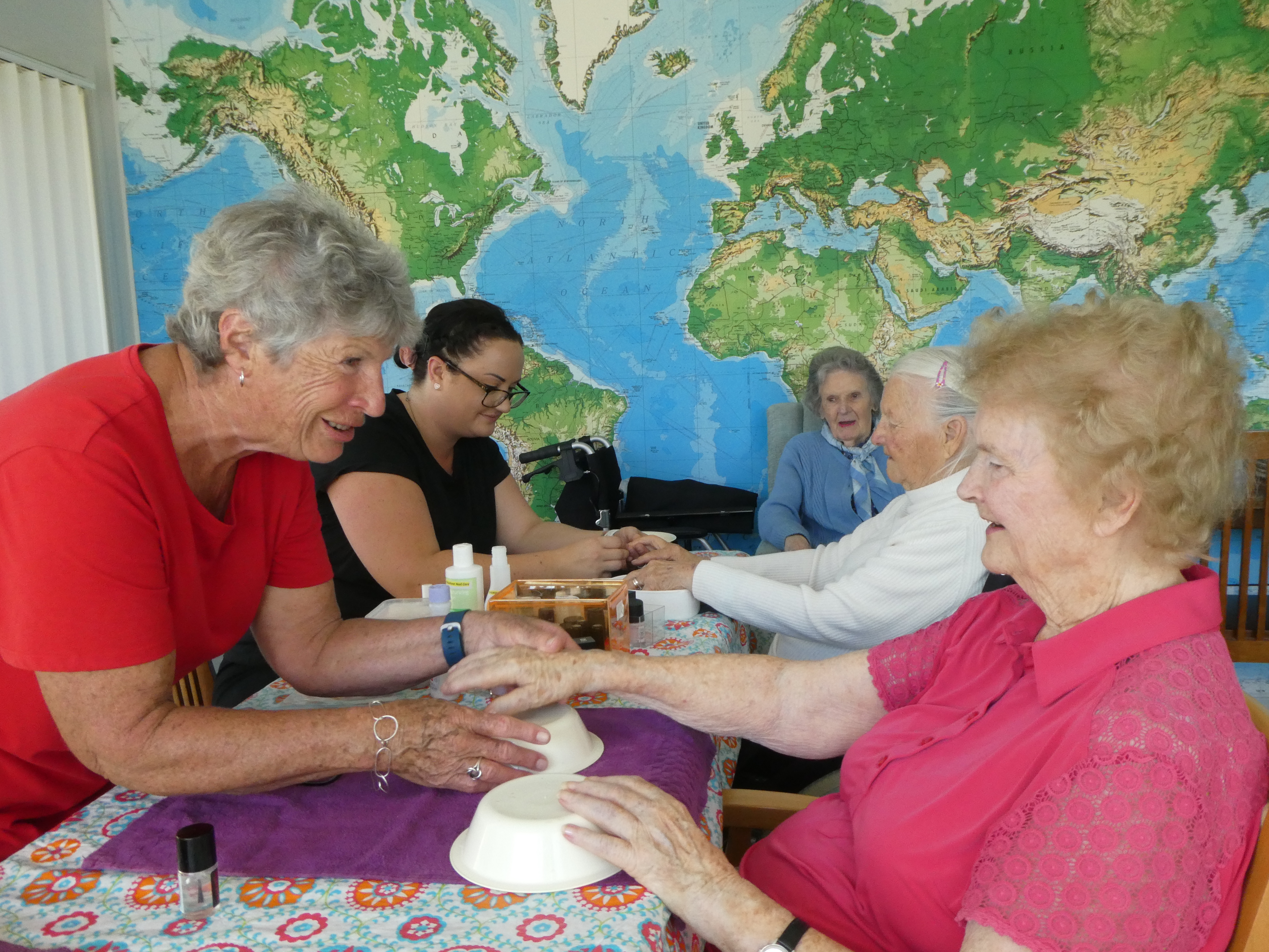 Nail Care Volunteers pamper Banksia Lodge residents with a manicure